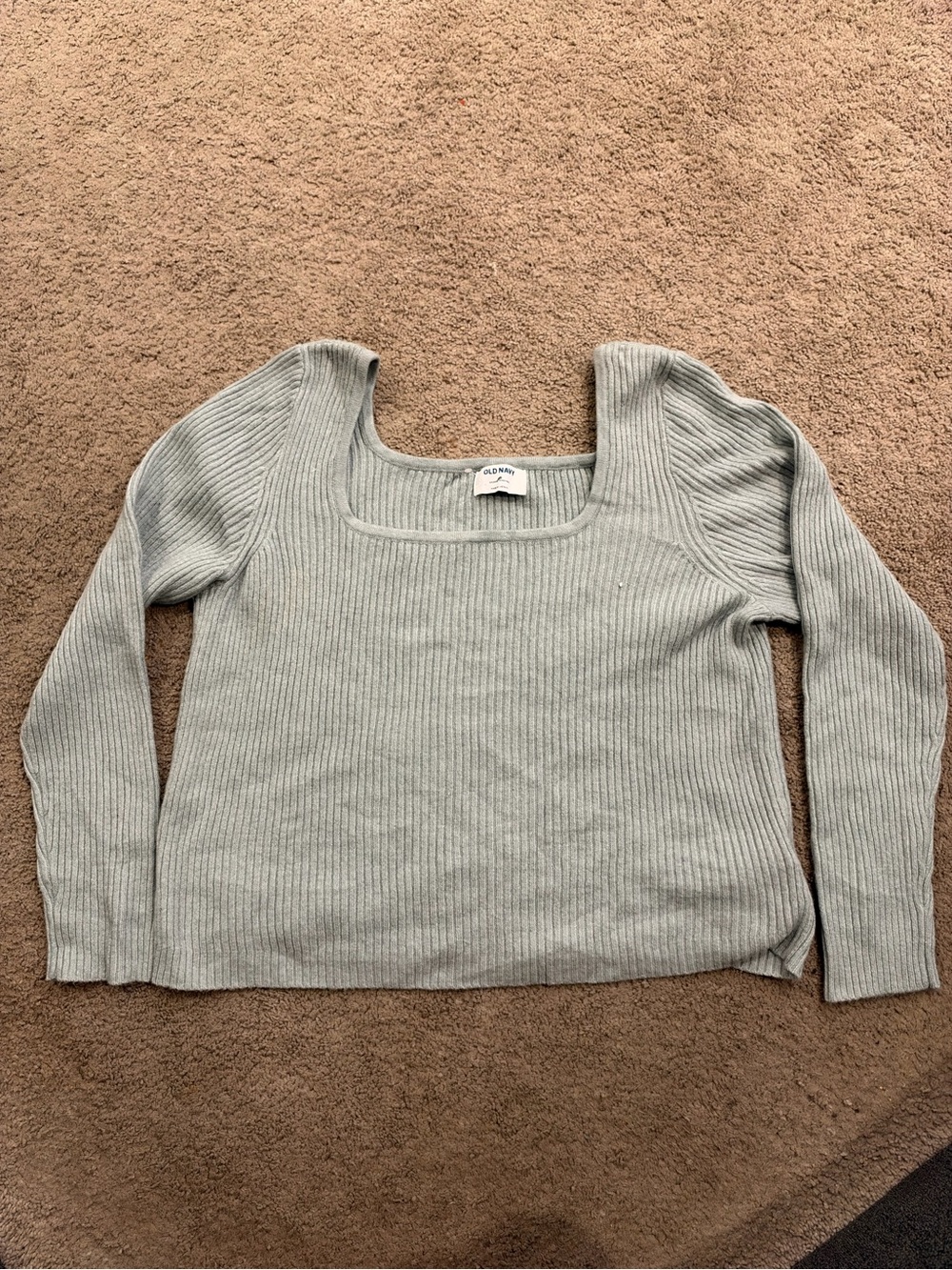 Old Navy Square Neck Ribbed Knit Sweater